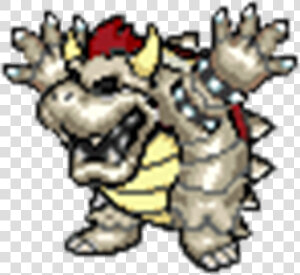 Dry bone Bowser   Bone Bowser Pixel Art  HD Png Download