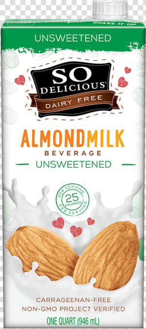 Unsweetened Almondmilk Class Pro xlgimg   So Delicious Almond Milk  HD Png Download