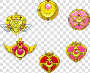 Picture   Sailor Moon All Brooches  HD Png Download