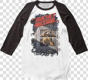 Rocket Raccoon Raglan Baseball Shirt  HD Png Download