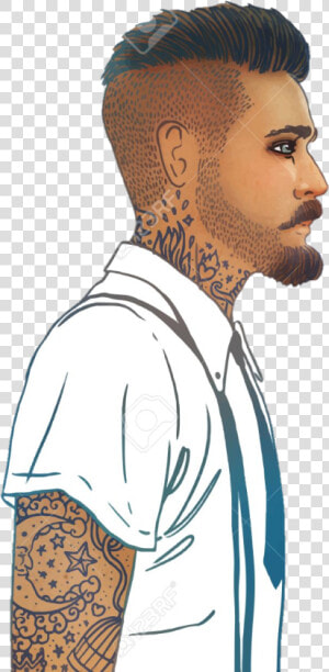   man  beard  vector  vectorart  bearded  respectthebeard   Ilustracion Fashion Hombre  HD Png Download