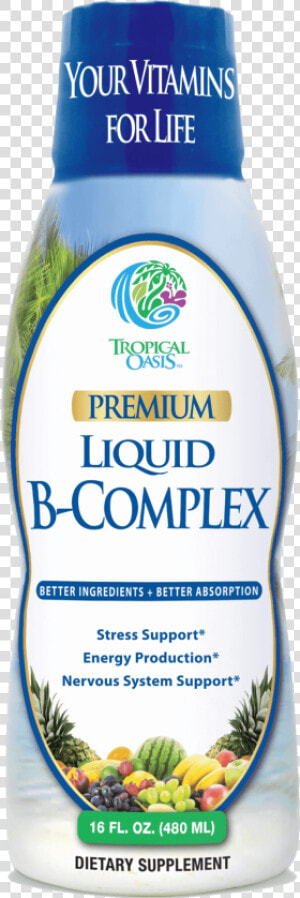 Tropical Oasis Premium Liquid B complex   Liquid Vitamins For Adults  HD Png Download