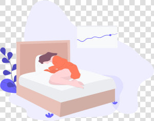 Cartoon Sleeping In Bed   Bed  HD Png Download