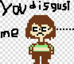 Transparent Disgust Png   Chara Undertale Pixel Art  Png Download