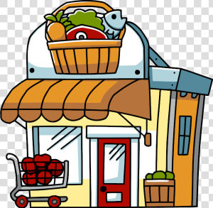 Supermarket Building   Grocery Vector Png  Transparent Png