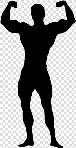 Female Bodybuilding Clip Art   Strong Man Silhouette Png  Transparent Png