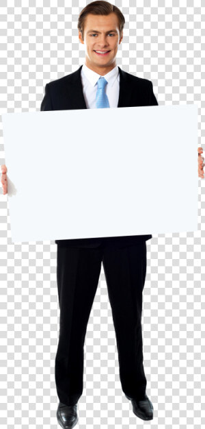 Businessmen Holding Banner Png Image   Businessman Holding Banner Png  Transparent Png