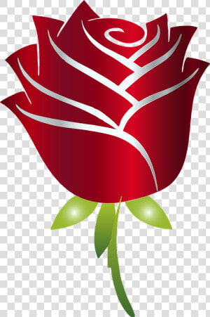 Stylized  Rose  Flower  Floral  Red  Plant  Art  Leaf   Beauty And The Beast Rose Png  Transparent Png