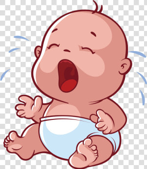 Infant Cartoon Crying   Cartoon Transparent Baby Png  Png Download