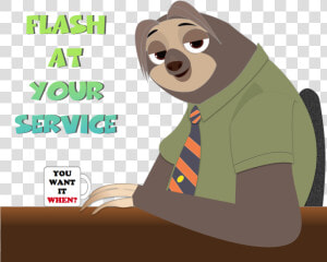 Flash From With   Flash The Sloth  HD Png Download