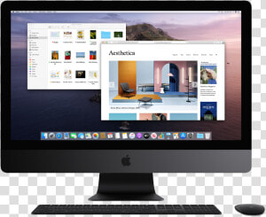 Imac Pro Display With Two Windows Opened   Imac  HD Png Download