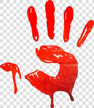 Bloody Hands Handprint Halloweentime Halloween Hallowee  HD Png Download