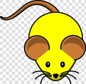 Yellow Mouse W  Brown Ears Svg Clip Arts   Blue Mouse Clipart  HD Png Download