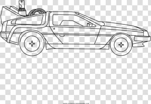 Delorean Coloring Page  HD Png Download