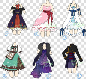 Adoptable Random Dresses Open   Dress Anime Clothes Drawing  HD Png Download