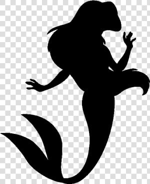 Little Mermaid Silhouette   Little Mermaid Ariel Silhouette  HD Png Download