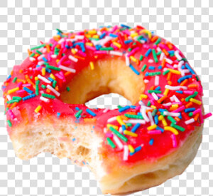 Collection Of Free Transparent   Sprinkled Donut  HD Png Download