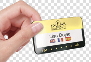 Reusable Selfit® Pro Double Line Name Badges  70 X   Hotel Selfit Badge Design  HD Png Download