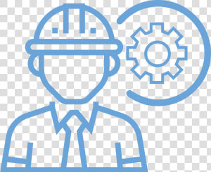 Icon Of A Maintenance Manager   White Outline Setting Png  Transparent Png