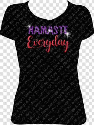 Namaste Everyday Vinyl rhinestone Design   Volleyball Mom Shirt Designs  HD Png Download