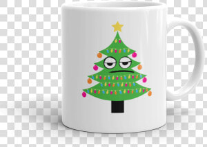 Annoyed Christmas Tree Mockup Handle On Right 11oz   Mug  HD Png Download