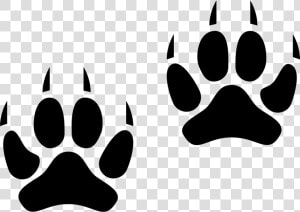 Two Animal Pawprints   Huellas De Tigre Dibujo  HD Png Download