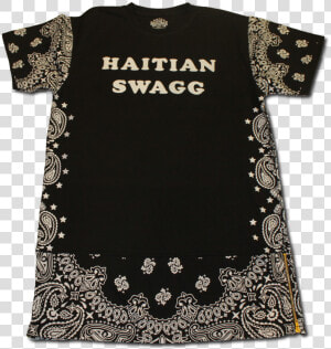 Image Of Haitian Swagg Black Bandana Print Extended   Motif  HD Png Download