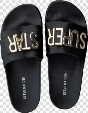 Black Steve Madden Flip Flops Word   Flip flops  HD Png Download