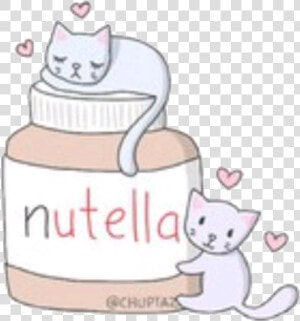  nutella  cat  love  photographie  tumblr  tumblrarts   Лд Лёгкие Рисунки Для Срисовки  HD Png Download