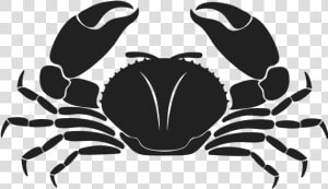 Black Cartoon Crab Silhouette   Rock Crab  HD Png Download