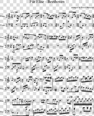 Fur Elise Musescore Piano Sheets  HD Png Download