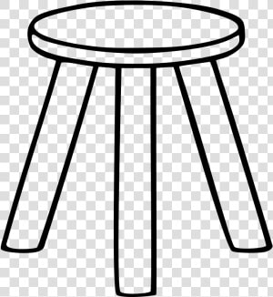 Clipart Of A Three Legged Stool   Three Legged Stool Drawing  HD Png Download