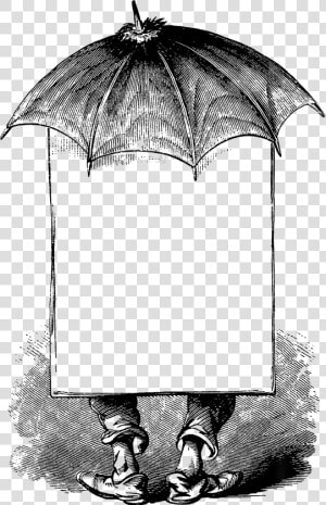 0255 Victorian Man Umbrella Advertising Blank Banner   Victorian Man Umbrella  HD Png Download