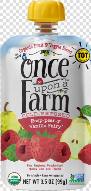 Rasp Pear Y Vanilla Fairy Pouch   Once Upon A Farm Blueberry  HD Png Download