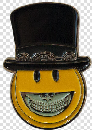 Smiley Top Hat Pin   Slash Top Hat Smiley  HD Png Download