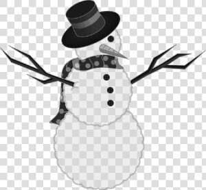 Snowman  Winter  Snow  Twigs  Buttons  Carrot  Scarf   Snowman Clipart  HD Png Download