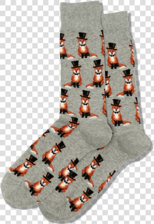 Men S Foxy Groom Crew Socks Class Slick Lazy Image   Sock  HD Png Download