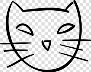 Halloween Cat Face Outline   Cat Face Outline Png  Transparent Png