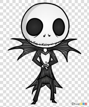 Jack Skellington Drawing Halloween And How To Draw   Cute Jack Skeleton Drawings  HD Png Download