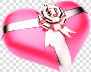  gift  regalo  present  presente  heart  corazon  pink  HD Png Download