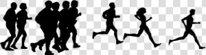 Silhouette Running Clip Art   People Running Silhouette Png  Transparent Png