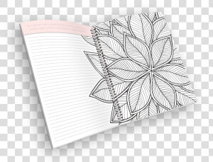 Leaf Outline Png Open Spiral Bound Coloring Journal   Paper  Transparent Png