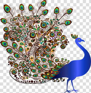 Pavo Real De Perfil Clipart   Png Download   Gold Peacock Artwork Png  Transparent Png