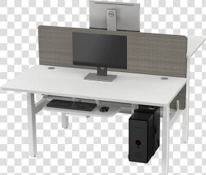 Eureka Standing Desks L Shape Right White   Computer Desk  HD Png Download