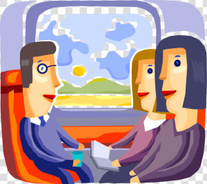 Vector Illustration Of Passenger Commuter Travelers   Illustration  HD Png Download