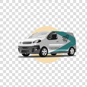 Car Wrap Vancouver   Van On A White Background  HD Png Download