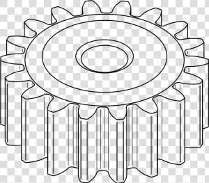 Spur Gear Easy Drawing  HD Png Download