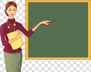 Teacher Png   Teacher Teaching In Blackboard  Transparent Png