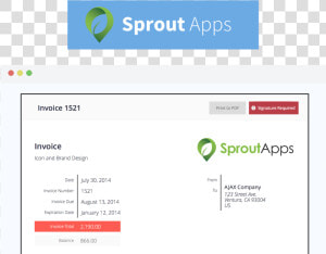 Sprout Invoices Add on For Wp E Signature   Png Download   Sprout  Transparent Png