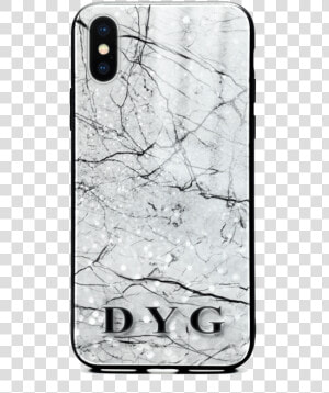 Iphone X Glass Phone Case Personalised With Initials   Iphone  HD Png Download